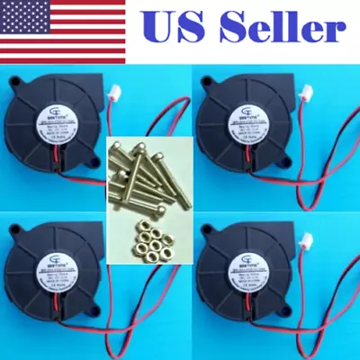 $16 • Buy 4 PCs12V DC 50mm Blower Radial Cooling Fan Hotend Extruder For RepRap 3D Printer