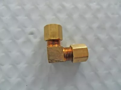  New Brass Compression Fitting 90 Degree Union 1/4  Tube OD X 1/4  Tube OD • $8.69