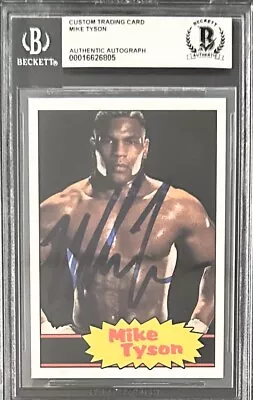 Mike Tyson Signed Custom Trading Card Beckett #1 • $119.99