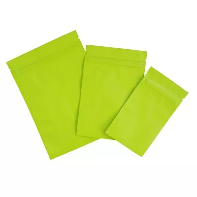 Plastic Green Zipper Bags Heat Seal Freeze Dry Candy Pouches Food Safe Storage • $9.99