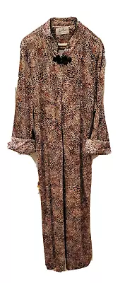 Vintage Lucie Ann Saks 5th Womens Full Length Leopard Lounging Robe- M • $17.99