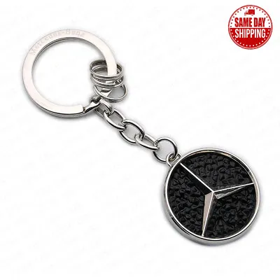 3D Mercedes Black Diamond AMG Logo Alloy Car Home Keychain Ring Decoration Gift • $12.99