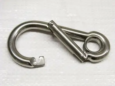 Wide Opening Carabiner Stainless Steel 8MM (Eyelet Marine Carbine Hook Karabina) • £4.50