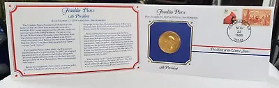 The Presidential Medals Cover Collection Franklin Pierce 14th President Stamp • $6.43