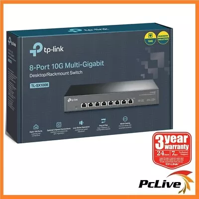 NEW TP-Link TL-SX1008 8-Port 10Gbps Desktop Rackmount Switch For Gaming 8K Video • $649.90