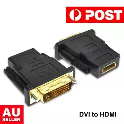 DVI D Male Dual Link To HDMI Female Converter Socket Cable Adapter Plug HDTV • $5.98