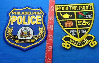 Pennsylvania - Philadelphia Police; Moon Twp Police; Cloth Patch Lot Of 2 • $6