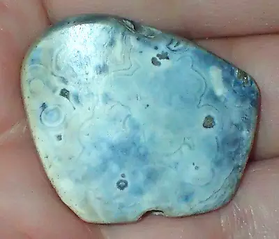 37mm Ancient Western Asiatic Patinized Blue Agate Amulet Bead 3000+ YO #MC302 • $2000