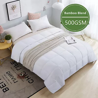 Bamboo Cotton Quilt Summer Winter Duvet Doona Single Double Queen King Best Gift • $41.79