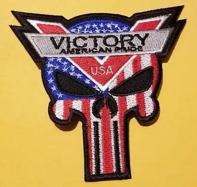 American Pride Punisha Victory Motorcycles Worldwide Ship Embroidered Patch * • $7.99