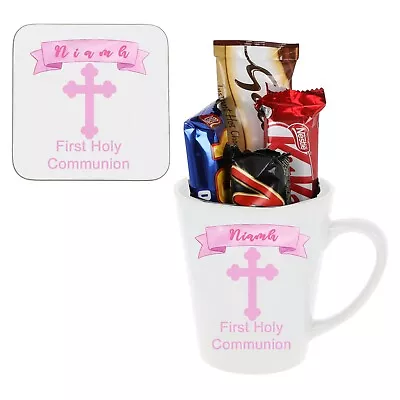 £6.99 • Buy Personalised First Holy Communion Mug & Coaster - Religious Gift For Her Or Him