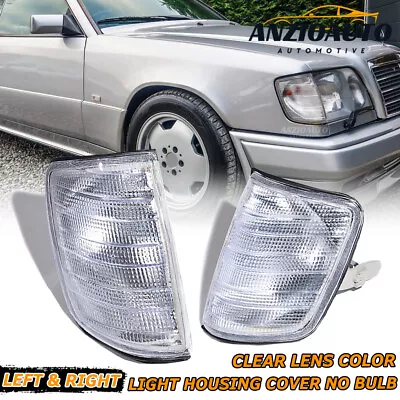 2X Clear Lens Corner Turn Signal Lights For 1985-1995 Mercedes E Class W124 E300 • $28.98