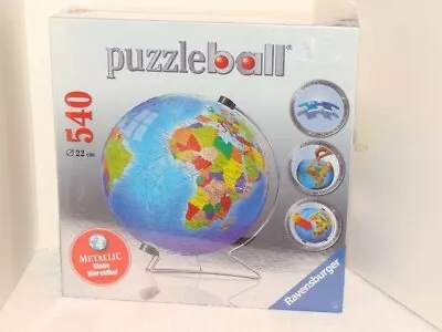 Ravensburger Puzzle Ball Metallic Globe 540 Pieces Factory Sealed 2010 • $19.99