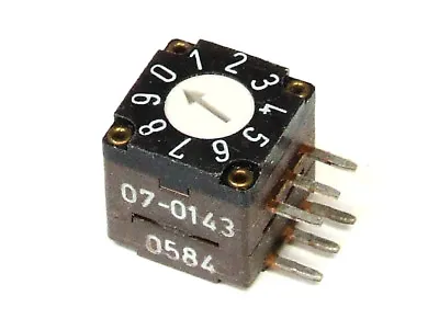 Elma 07-0143 Horizontal BCD Coded Switch 10-Position 0-9 6-Pin / Encoding Switch • $3.28