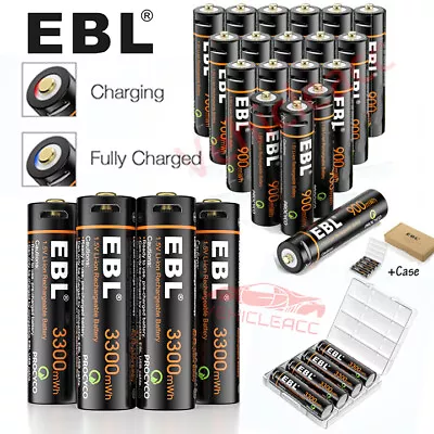 EBL AA AAA Rechargeable Lithium Li-ion Batteries / USB 1.5V Battery W/ Cable Lot • $19.99