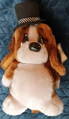 £5 • Buy Vintage Sad Sam Soft Toy Plush Dog 1985  Applause 80s Top Hat 