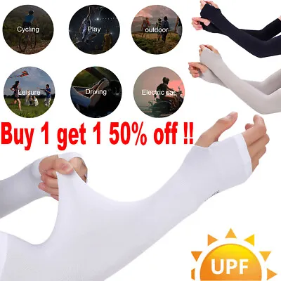£3.51 • Buy 1 Pair Outdoor Sports Arm Sleeves UV Sun Protection Breathable Arm Warmers Cover