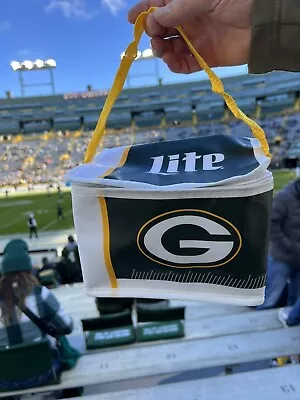 Green Bay Packers 6 Pack Miller Lite Beer Cooler Bag Lambeau Field • $18.98