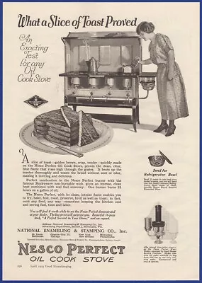 Vintage 1924 NESCO PERFECT Oil Cook Stove Oven Kitchen Appliance 1920's Print Ad • $11.21