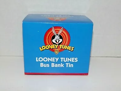 Looney Tunes Bus Bank Tin Bugs Bunny Daffy Duck New (t) • $17.99