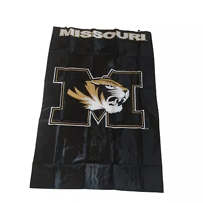 Missouri Mizzou Tigers Oversize Embroidered Garden Flag/Banner  2-Sided  44 X 28 • $10.99