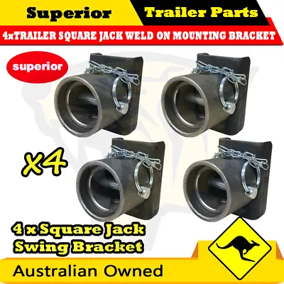 4 X Trailer Caravan Canopy Jack Stand Weld On Mount • $64.95