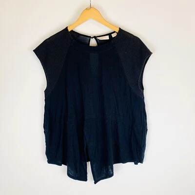 $34 • Buy Sass & Bide T-Shirt Top Size 8 AUS Black Lyocell Short Sleeve Relaxed Fit
