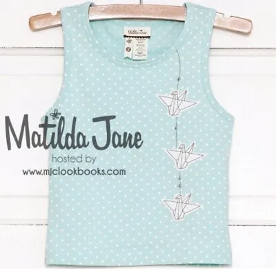 NWT Girls Matilda Jane Hello Lovely Teal Polka Dot Soar Tank Size 12 NEW • $20.95