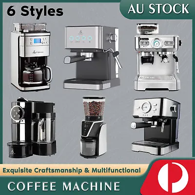 $229 • Buy Espresso Coffee Machine Automatic Coffee Maker Capsule Electric Coffee Grinder