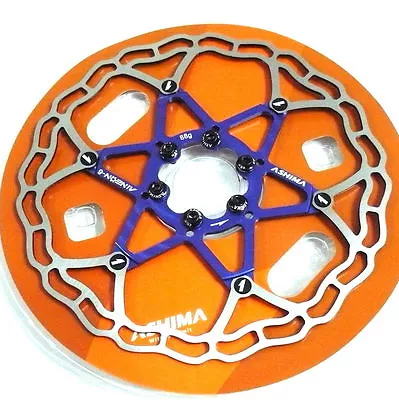 The Lightest ASHIMA AiNEON Disc Rotor 180mm 101g Blue Y64 • $26.83