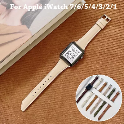$18.99 • Buy IWatch Leather Band Women Strap For Apple Watch 7 6 5 4 3 2 SE 45 44 41 38mm