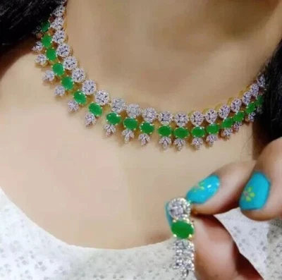 $15.89 • Buy Indian Bollywood Gold Plated Stone Choker Bridal Necklace Earrings Jewelry Set