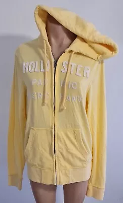 HOLLISTER - Women's Lemon Yellow Zip Down Hoodie - Size M • $15