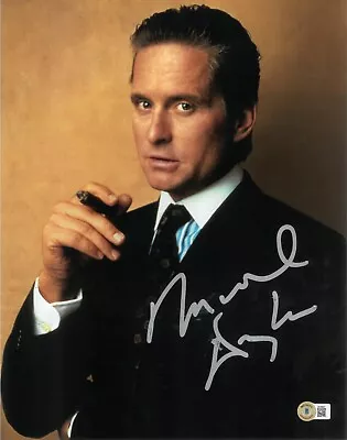 Michael Douglas Signed 11x14 Photo Autographed BAS Wall Street Gordon Gecko • $199.99