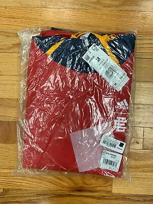 NEW ADIDAS ERIC EMANUEL HOODIE MCDONALDS AUTHENTIC VTG RED MEDIUM Track Jacket • $105