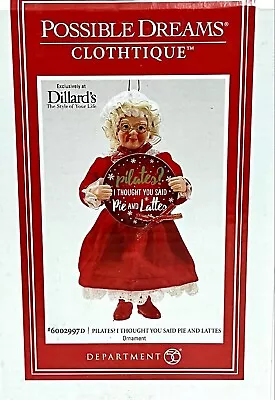 Possible Dreams Mrs Santa Claus Ornament  Pilates?!  Pie And Lattes   Free Ship • $16.50