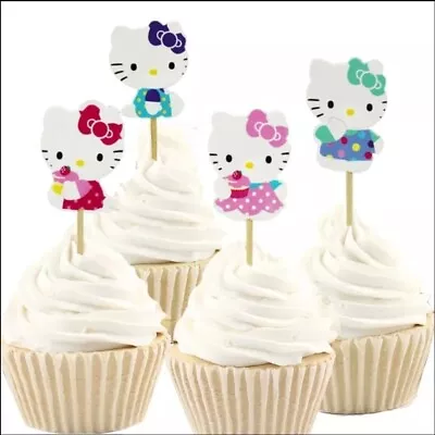 Cupcake Cake Toppers Hello Kitty  24pcs • $10