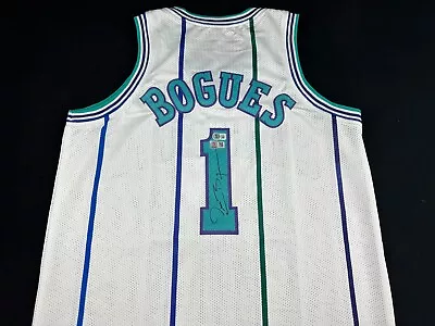 Muggsy Bogues Signed Autographed White Stripe Charlotte Basketball Jersey COA • $69.99