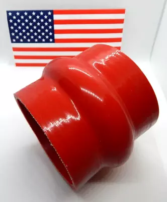 4 Inch 102mm Cold Air Intake Tube Hump Bulb Silicone Coupler Red Reinforced • $10.95