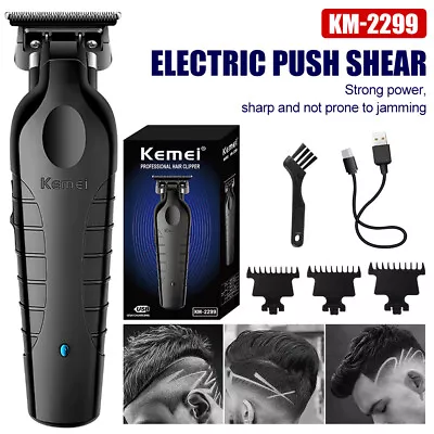 Kemei Cordless Hair Clipper Electric Hair Clipper Zero Gap Trimmer HairCut 2299 • $30.99