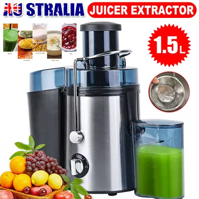 1000W 1.5L Electric Slow Juicer Fruit Orange Juice Extractor Stainless Steel AU • $54.95