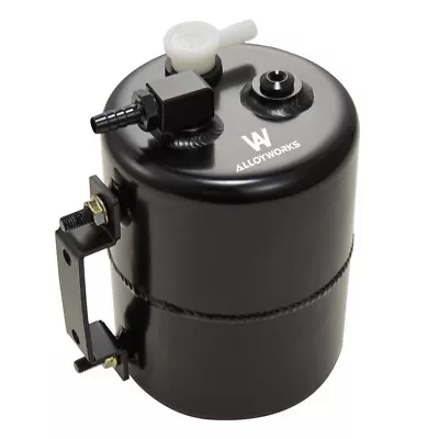 2 Port Universal Alloy Brake Vacuum Reservoir Tank Can W/ Mounts & Fittings • $56.05