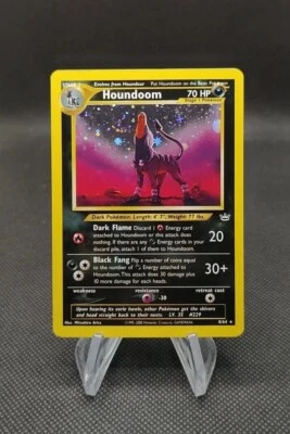 $34 • Buy Houndoom Holo Neo Revelation Pokemon Card (2001) No. 8/64 Unlimited Rare Vintage