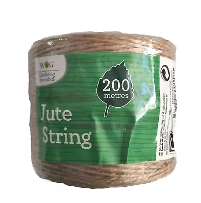 JUTE String 200Mtr Gardening CRAFT Strings Gift 100%Natural Rustic TwinStrings • £6.19