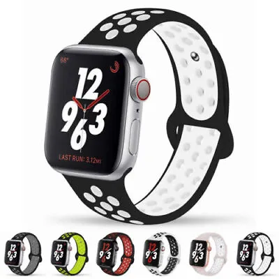 $6.49 • Buy For Apple Watch IWatch Sports Band Strap Series 8 7 6 5 4 3 2 SE 38 40 42 44 45