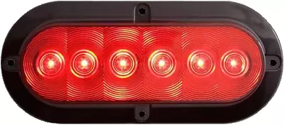Optronics STL73RB 6  Oval Sealed LED Stop/Turn/Tail Light Red 6 LED Submersible • $10.99