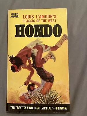 Louis L'amour ~ Hondo ~ 1953 Paperback ~ Vintage ~ Western  Fawcett .60 • $6.99