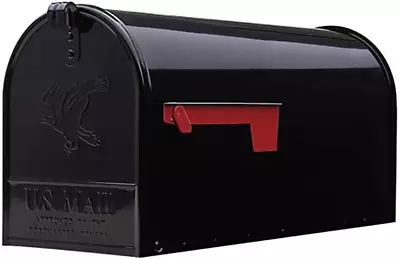 Elite Large Capacity Galvanized Steel Black Post-Mount Mailbox E1600B00 • $66.68