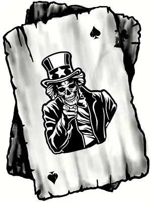 £2.49 • Buy B&W Ace Playing Cards With Your Country Needs You Skull Motif Vinyl Car Sticker 
