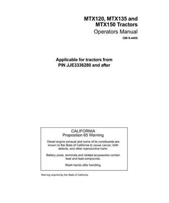 McCormick MTX 120 135 150 Operators Manual • £24